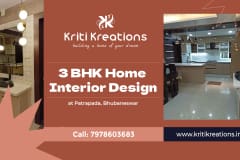 3 BHK Home Interior Design at Patrapada, Bhubaneswar