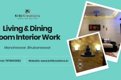 Living & Dining Room Interior Work - Mancheswar, Bhubaneswar