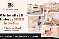 Minimalist & Modern 3BHK Interior at 9 Boulevard, Nawah, Raghunathpur, Bhubaneswar