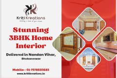 Stunning 3BHK Home Interior Delivered in Nandan Vihar, Bhubaneswar