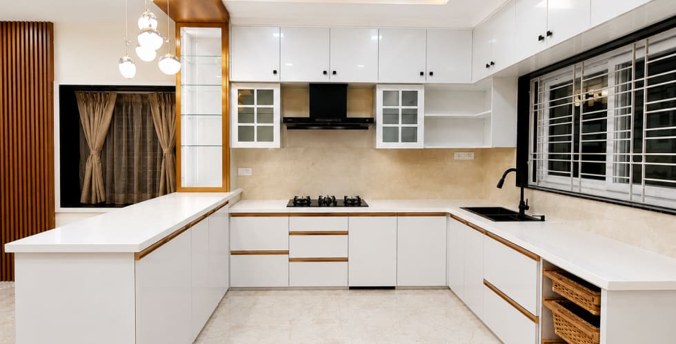 U-Shaped Modular Kitchen