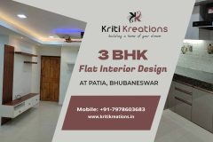 3 BHK Flat Interior Design at Patia, Bhubaneswar