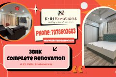 3BHK Complete Renovation at Z1, Patia, Bhubaneswar