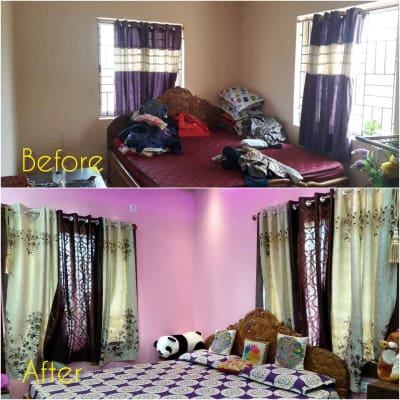 bedroom renovation before and after photo
