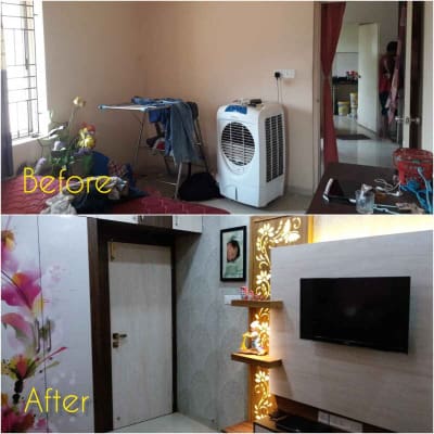 bedroom renovation before and after photo