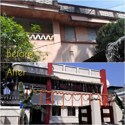 home renovation before and after photo