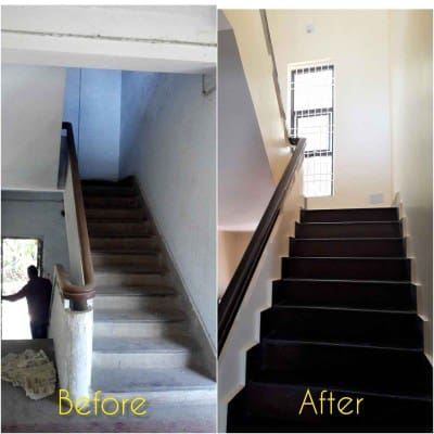home renovation before and after photo