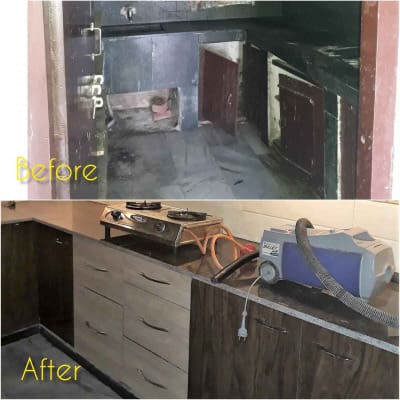 kitchen renovation before and after photo