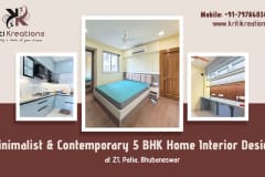 Minimalist & Contemporary 5 BHK Home Interior Design at Z1, Patia, Bhubaneswar