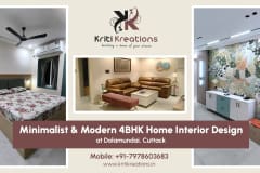 Minimalist & Modern 4BHK Home Interior Design at Dolamundai, Cuttack