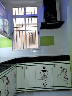 Modular kitchen with duco paint