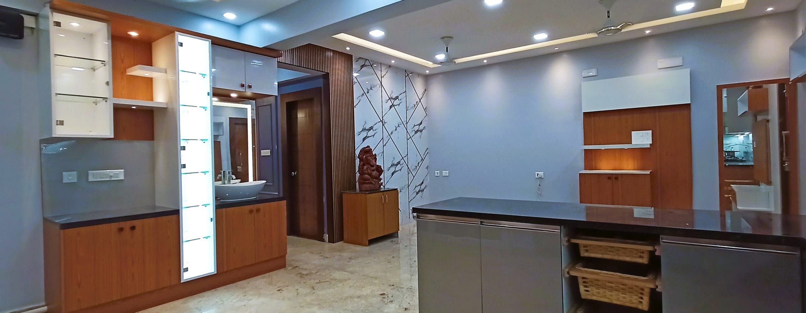 A Contemporary 3 BHK Home Interior Design at Saheed Nagar, Bhubaneswar