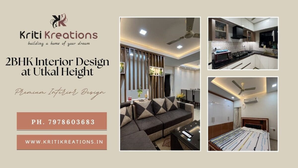 2 BHK Interior Design at Utkal Heights, Bhubaneswar